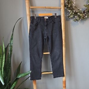 Current/Elliott CROPPED STRAIGHT DRIFTER w Released Hem